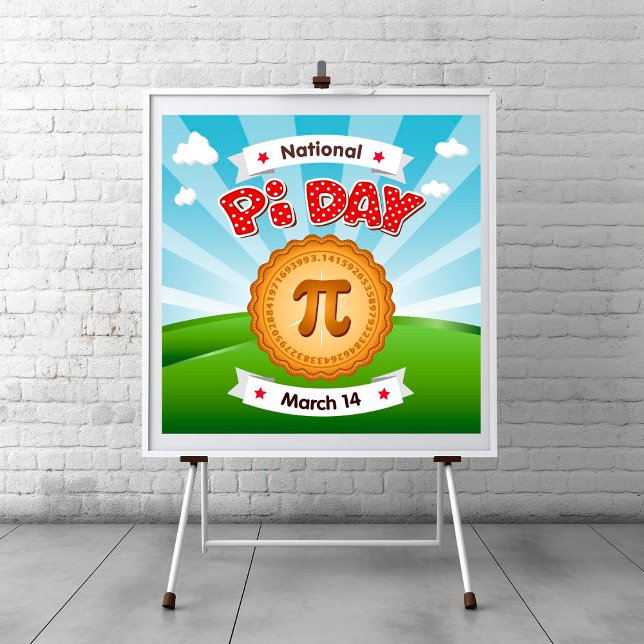 Pi Day Poster (It's Pi Day, Eat Pie! Celebrate math. It's also Einstein's Birthday! )
