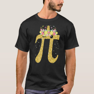 Pi Day Radiant Cute Graphic Math Unicorn Face Pi D T-Shirt