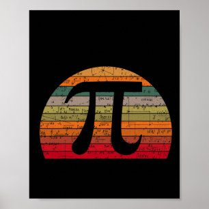Pi Day Retro Vintage Math Geek Teacher Student Hap Poster