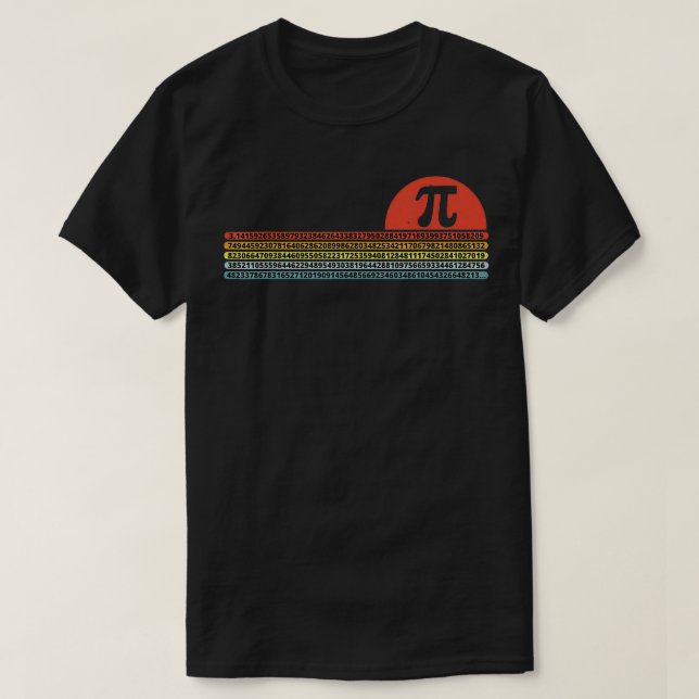 Pi Day Retro Vintage Pi 3 T-Shirt (Design Front)