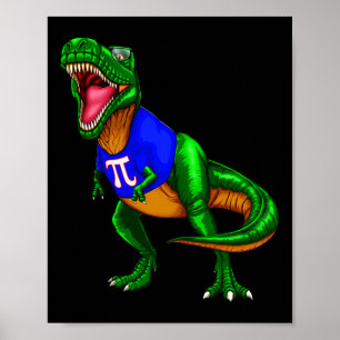 Pi Day Rex Dinosaur T Shirt Math Gift Men Women Ki Poster