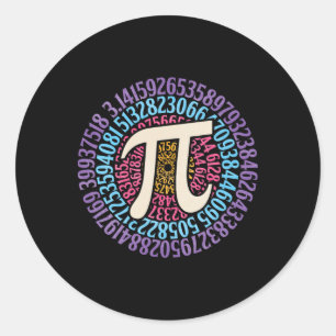 Pi Day Shirt Circular 3.14 Pi Math Students School Classic Round Sticker