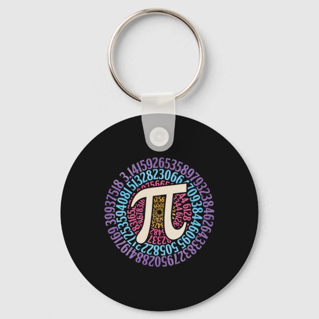 Pi Day Shirt Circular 3.14 Pi Math Students School Key Ring (Front)