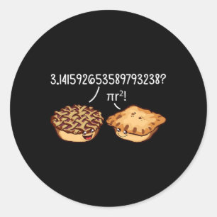 Pi Day Shirt Pi R Squared Formula Math Pie Kawaii  Classic Round Sticker