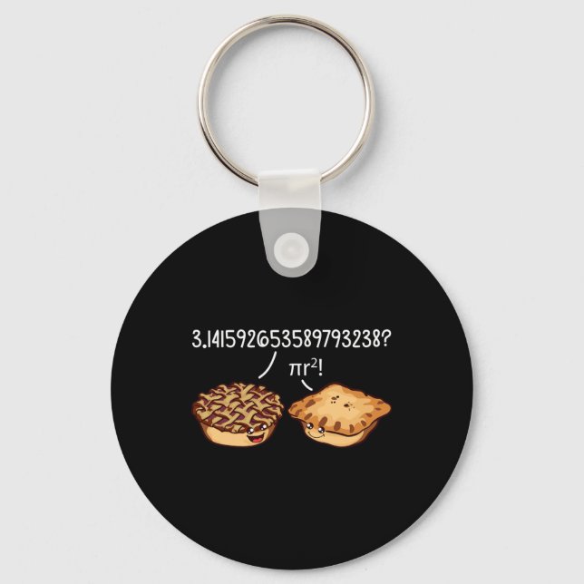 Pi Day Shirt Pi R Squared Formula Math Pie Kawaii  Key Ring (Front)