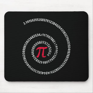Pi Day Spiral 3.14 March 14th Math Teacher Vintage Mouse Mat