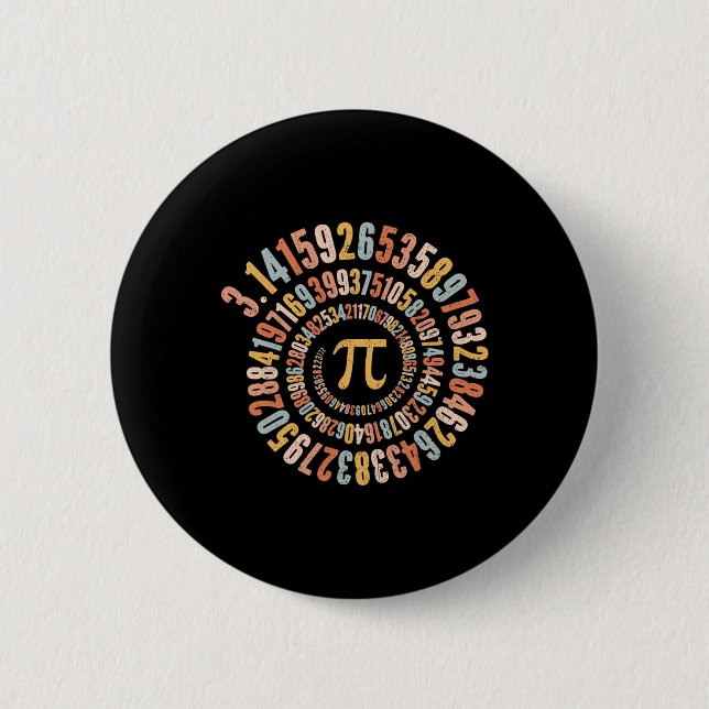 Pi Day Spiral Math Pi  6 Cm Round Badge (Front)