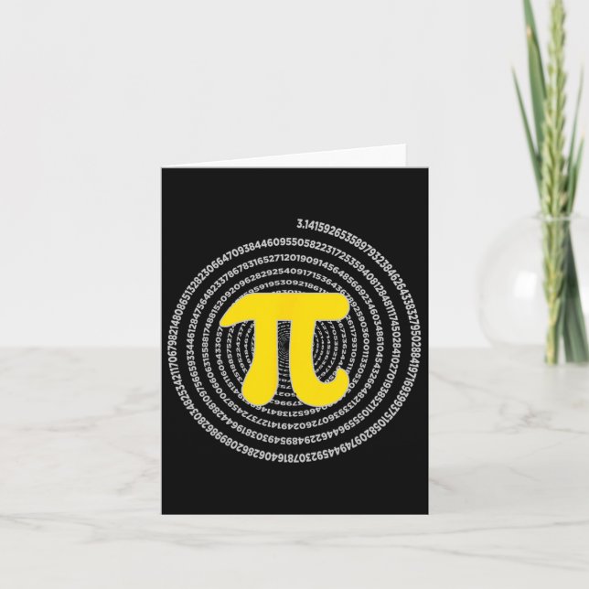 Pi Day Spiral Pi Math Science For Pi Day 3.14  Card (Front)