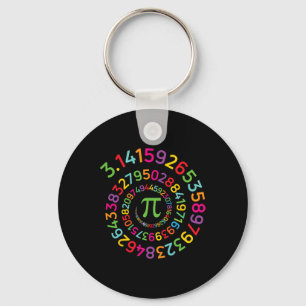 Pi Day Spiral Shirt 3.14159 Women Kids Men Math Te Key Ring