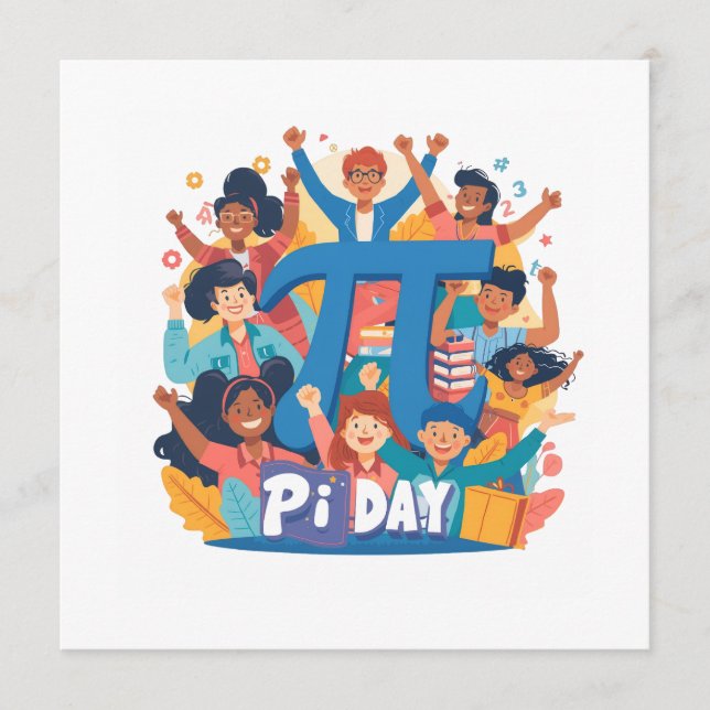 Pi Day Squad Celebration Design Menu (Front)