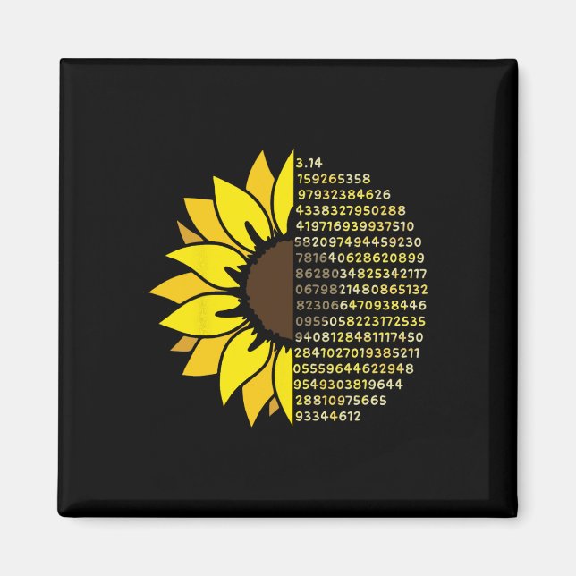 Pi Day Sunflower 3.14 Pi Number Symbol Math Scienc Magnet (Front)
