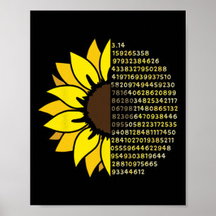 Pi Day Sunflower 3.14 Pi Number Symbol Math Scienc Poster