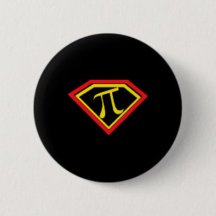 Pi Day Superpi Pi Superhero Math Teacher Mathemati 6 Cm Round Badge