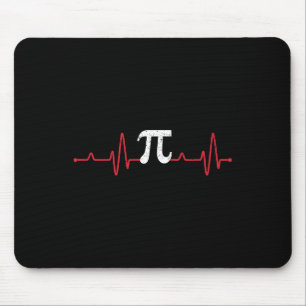 Pi Day Symbol Heartbeat Math Lover Nursing Pulse S Mouse Mat