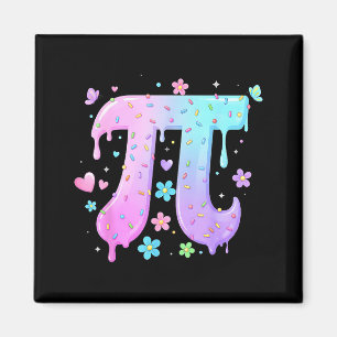 Pi Day Symbol Ice Cream Drip Sprinkle Lover Math T Magnet