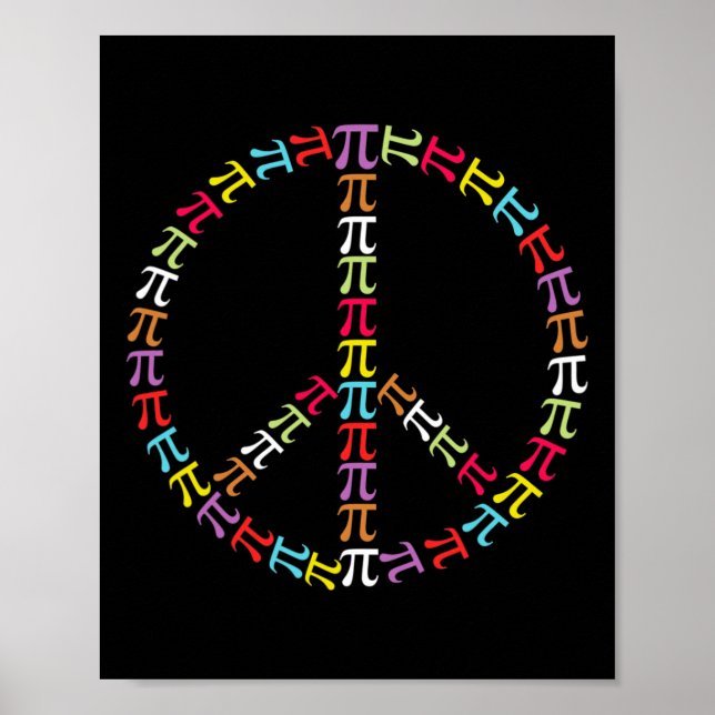 Pi Day Symbol Peace Sign Kids Math Teacher  (Front)