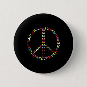 Pi Day Symbol Peace Sign Kids Math Teacher  6 Cm Round Badge