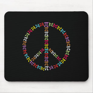 Pi Day Symbol Peace Sign Kids Math Teacher Mouse Mat