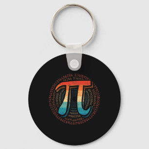 Pi Day Symbol Retro Vintage Pi 3.14 Number Funny M Key Ring