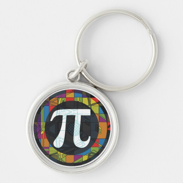 Pi Day Symbol Rounds Key Ring (Front)