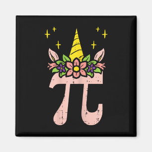 Pi Day Symbol Unicorn Head Cute 314 Math Pun Geek Magnet