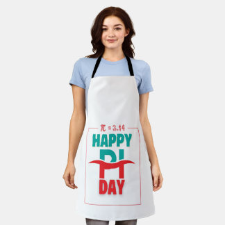 Pi Day T-Shirt – Artistic Design with Pi (π) Equat Apron