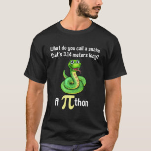 Pi Day Teachers Kids Python Pithon Math Teacher Qu T-Shirt