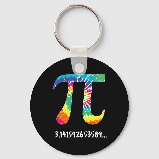 Pi Day Tie Dye T Shirt For Math Teacher Physics Te Key Ring (Front)