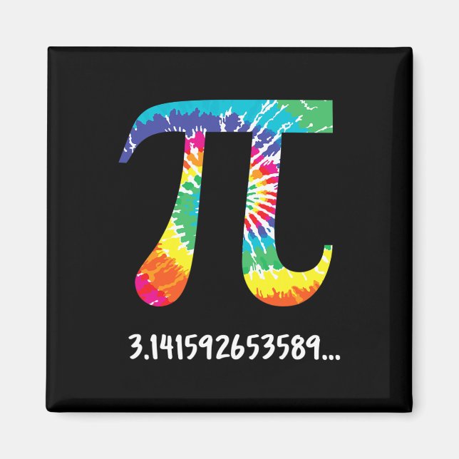 Pi Day Tie Dye T Shirt For Math Teacher Physics Te Magnet (Front)