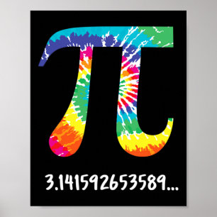 Pi Day Tie Dye T Shirt For Math Teacher Physics Te Poster