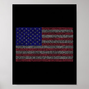 Pi Day Usa Flag Maths 3.14 March 14th  Poster