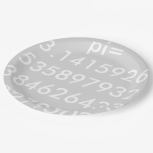 pi Digits Math Love pi= 3.14159 pi Day paper plate