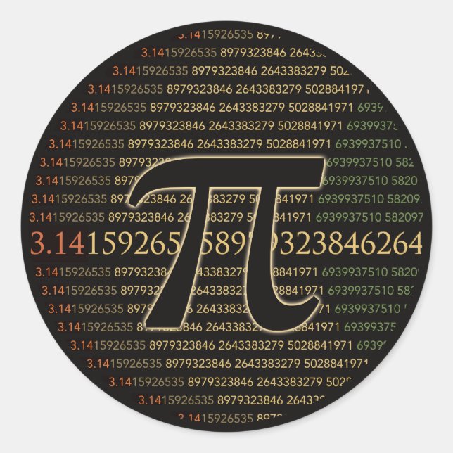 Pi Eclipse Classic Round Sticker (Front)