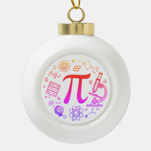 Pi Enthusiast Ceramic Ball Christmas Ornament