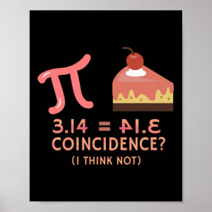 Pi Equals Pie For Pi Day 3.14 Math Poster