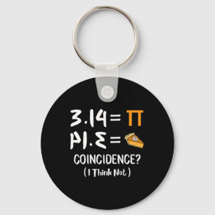 Pi Equals Pie Funny Math Pun Pi Day Gift  Key Ring