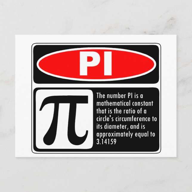 Pi Explanation Postcard (Front)