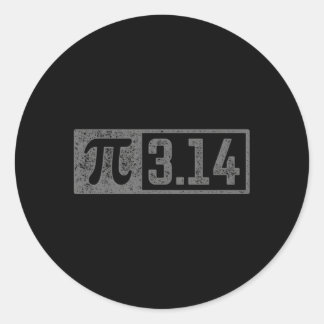 Pi For Teacher 314 Pi Digits Happy Pi Day Classic Round Sticker