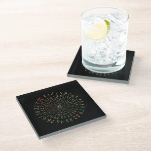 Pi Galaxy Glass Coaster