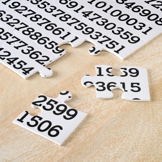 Pi - Impossible Mathematical Pi 8075 Digits Jigsaw Puzzle (Side)