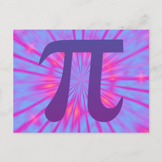 Pi in Purple Postcard (Front)