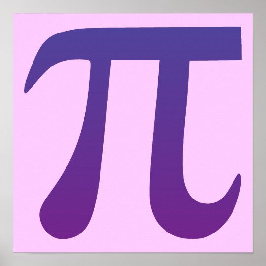 Pi in Purple Poster | Zazzle.co.uk