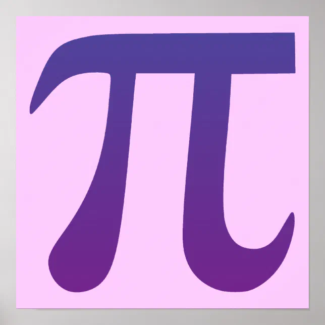 Pi in Purple Poster | Zazzle