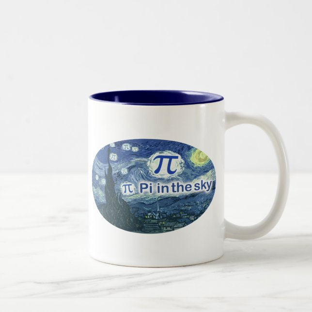 Pi In The Sky Two-Tone Coffee Mug (Right)