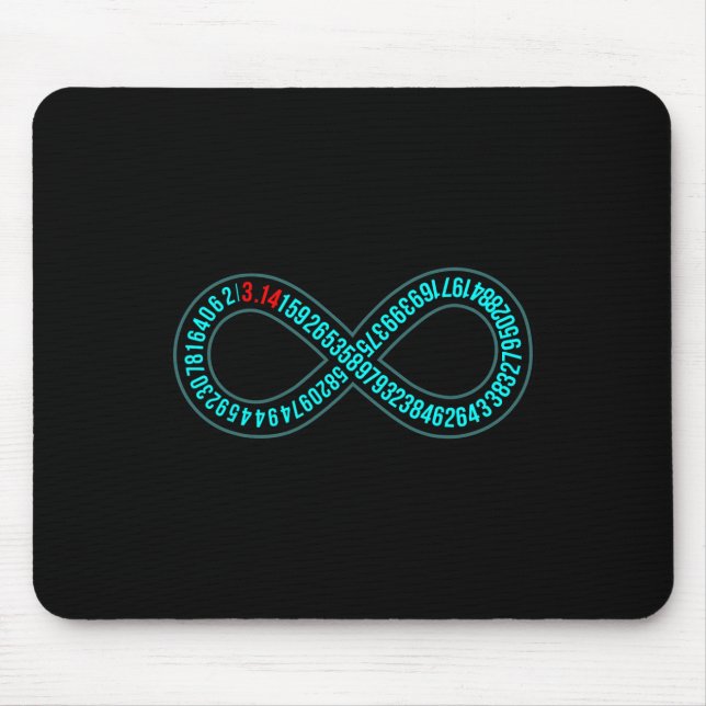 Pi Infinity Pi Day Lover Math Teacher Mathematicia Mouse Mat (Front)