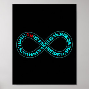 Pi Infinity Pi Day Lover Math Teacher Mathematicia Poster