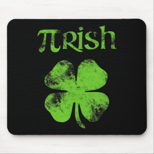 Pi Irish St Patrick's Day Pi 3.14 Pi Day Irish Mat Mouse Mat