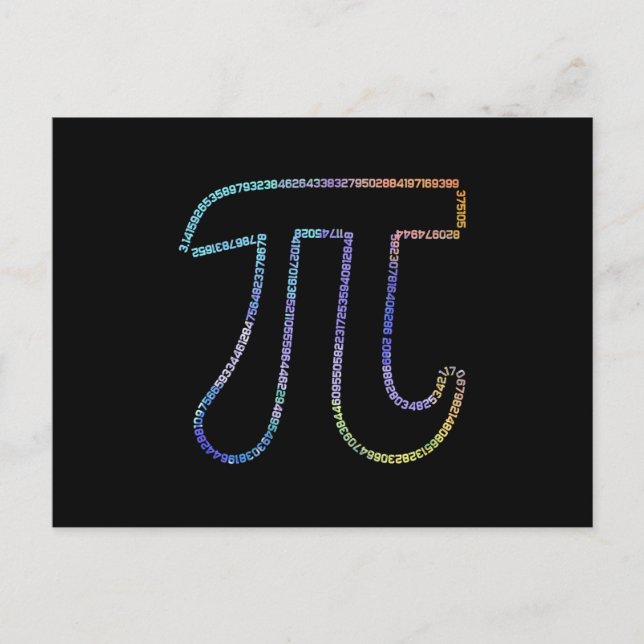 Pi Irrational Number Math Physics 3.14 Postcard (Front)