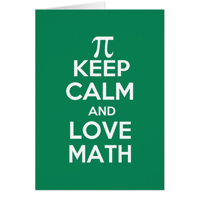 pi keep calm and love math (Front)