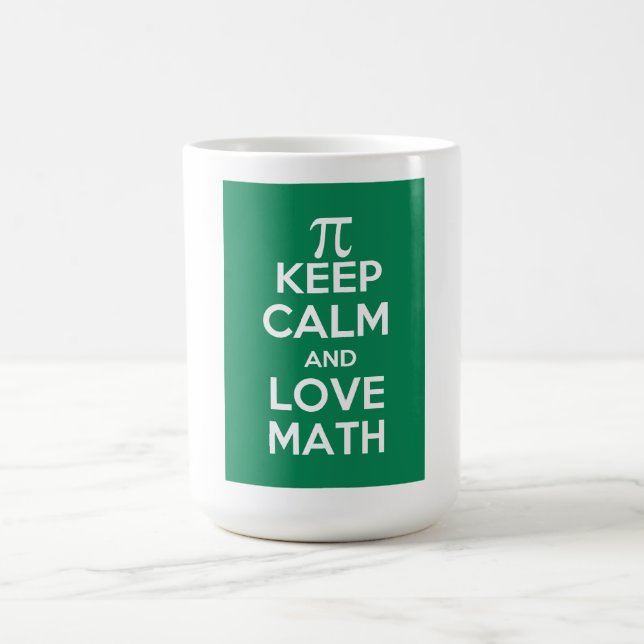 Pi keep calm and love math coffee mug (Center)